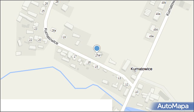 Kurnatowice, Kurnatowice, 17A, mapa Kurnatowice