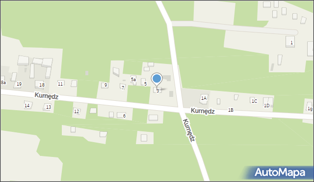 Kurnędz, Kurnędz, 3, mapa Kurnędz