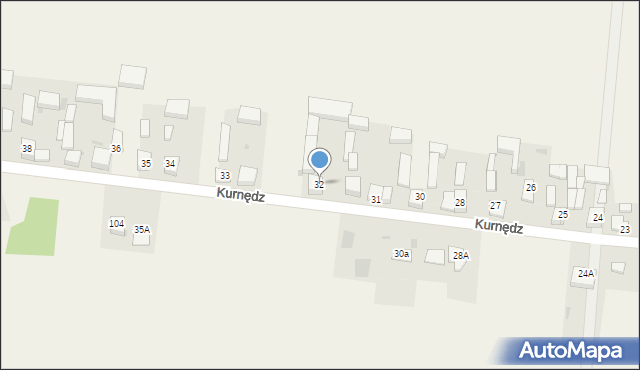 Kurnędz, Kurnędz, 32, mapa Kurnędz