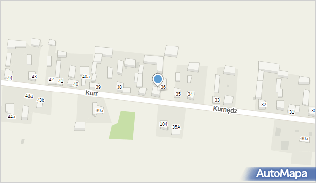 Kurnędz, Kurnędz, 37, mapa Kurnędz