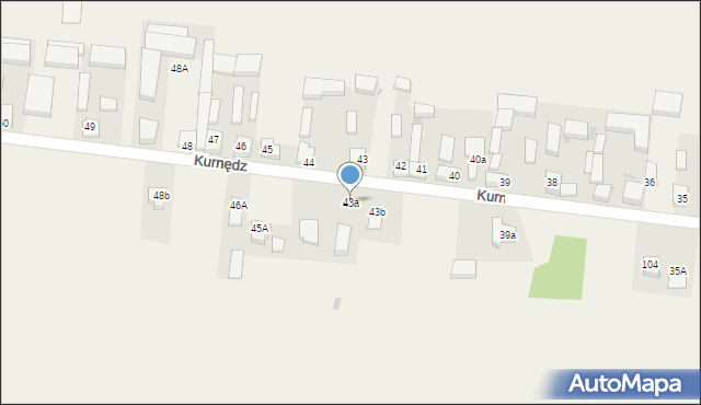 Kurnędz, Kurnędz, 43a, mapa Kurnędz