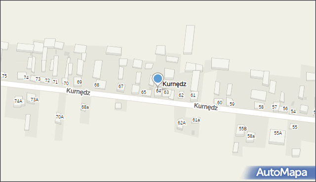 Kurnędz, Kurnędz, 64, mapa Kurnędz