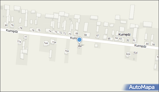 Kurnędz, Kurnędz, 68a, mapa Kurnędz