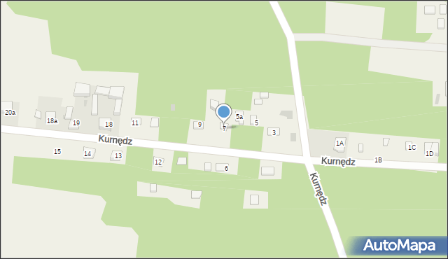 Kurnędz, Kurnędz, 7, mapa Kurnędz