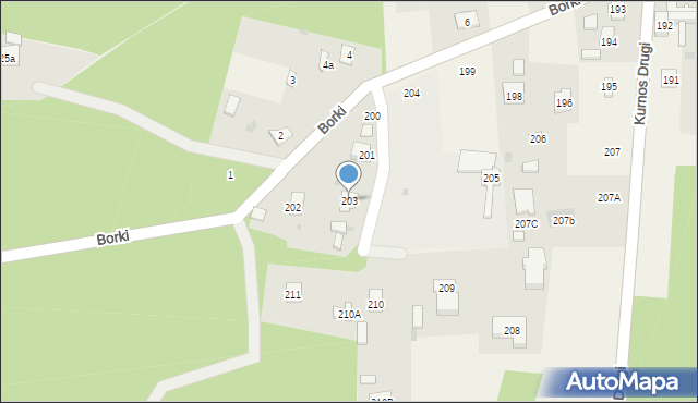 Kurnos Drugi, Kurnos Drugi, 203, mapa Kurnos Drugi