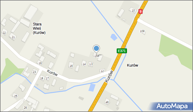 Kurów, Kurów, 13A, mapa Kurów