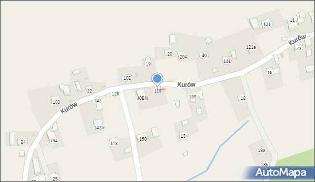Kurów, Kurów, 119, mapa Kurów