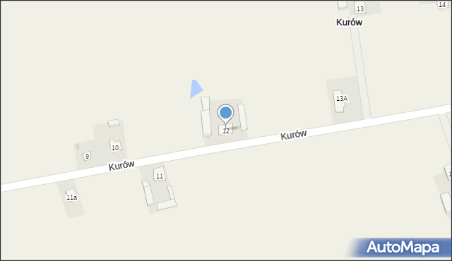 Kurów, Kurów, 12, mapa Kurów