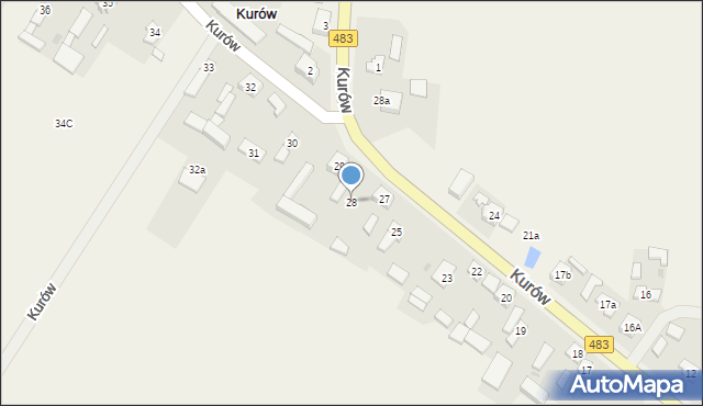 Kurów, Kurów, 28, mapa Kurów