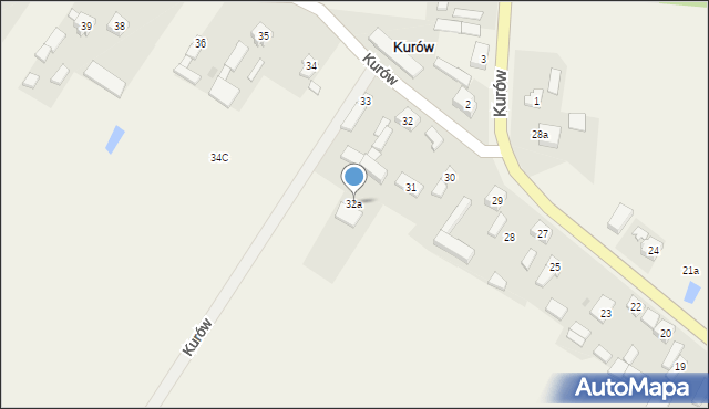 Kurów, Kurów, 32a, mapa Kurów