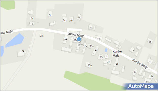 Kurów Mały, Kurów Mały, 12, mapa Kurów Mały