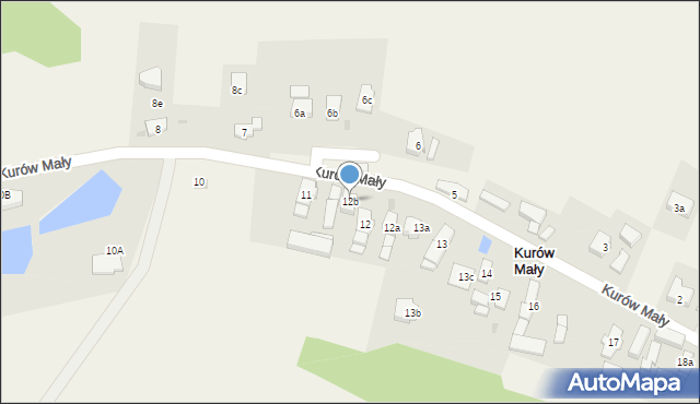 Kurów Mały, Kurów Mały, 12b, mapa Kurów Mały