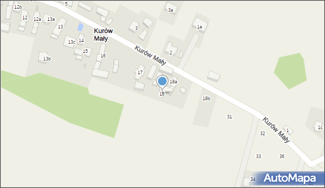 Kurów Mały, Kurów Mały, 18, mapa Kurów Mały