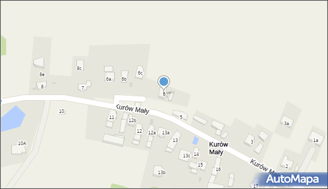 Kurów Mały, Kurów Mały, 6, mapa Kurów Mały