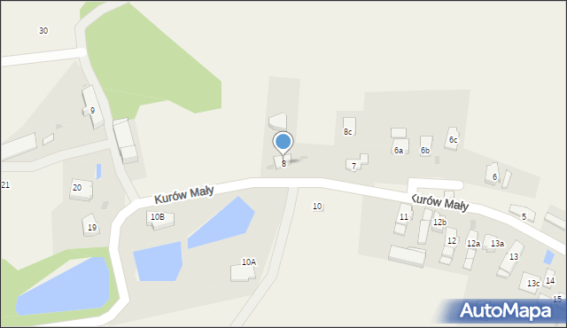 Kurów Mały, Kurów Mały, 8, mapa Kurów Mały