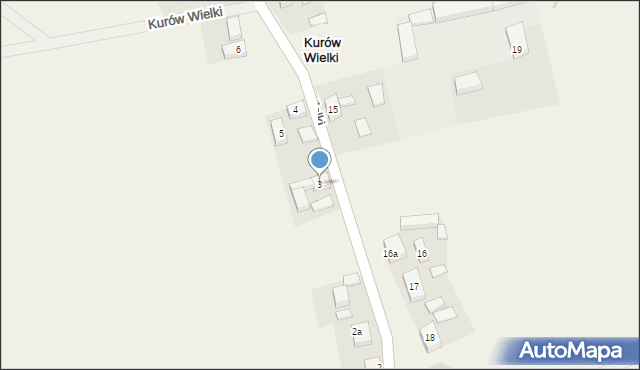 Kurów Wielki, Kurów Wielki, 3, mapa Kurów Wielki