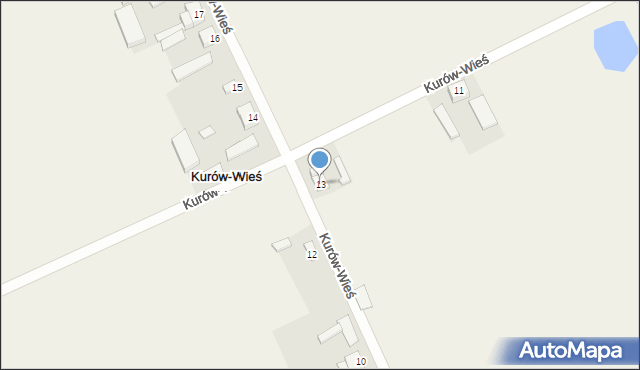 Kurów-Wieś, Kurów-Wieś, 13, mapa Kurów-Wieś