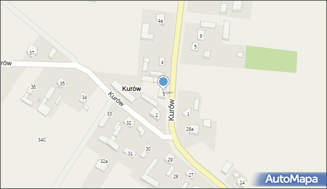 Kurówek, Kurówek, 3, mapa Kurówek