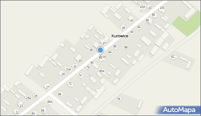 Kurowice, Kurowice, 82, mapa Kurowice