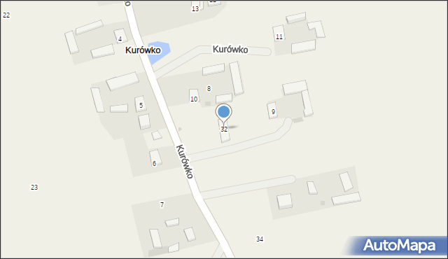 Kurówko, Kurówko, 32, mapa Kurówko