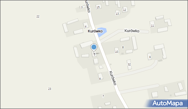 Kurówko, Kurówko, 5, mapa Kurówko