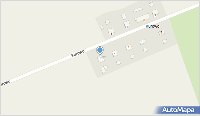 Kurowo, Kurowo, 1, mapa Kurowo