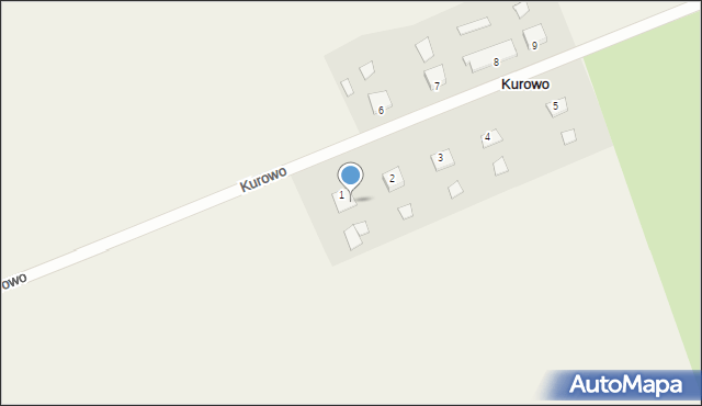 Kurowo, Kurowo, 1a, mapa Kurowo