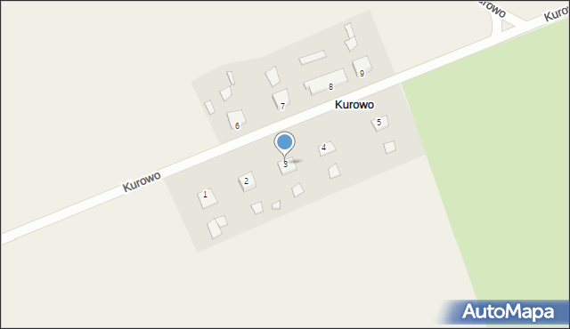 Kurowo, Kurowo, 3, mapa Kurowo