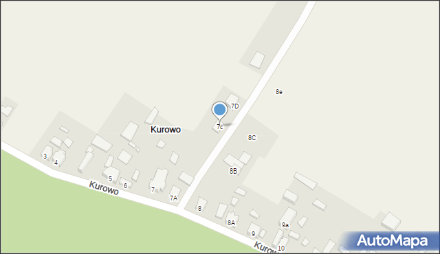 Kurowo, Kurowo, 7c, mapa Kurowo