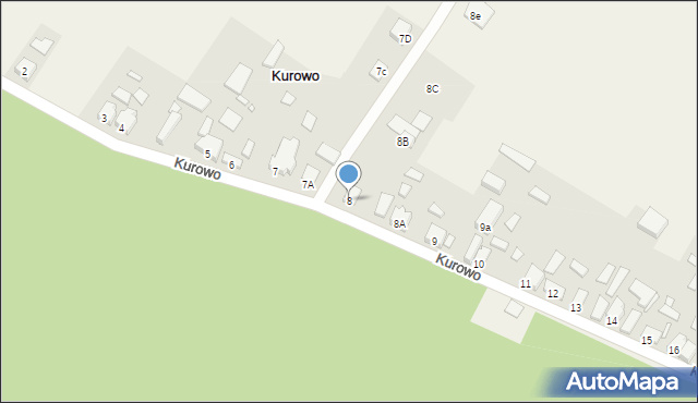 Kurowo, Kurowo, 8, mapa Kurowo