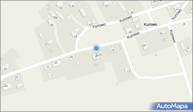 Kurowo, Kurowo, 16, mapa Kurowo