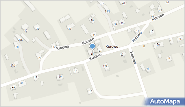 Kurowo, Kurowo, 18, mapa Kurowo