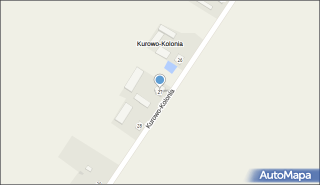 Kurowo-Kolonia, Kurowo-Kolonia, 27, mapa Kurowo-Kolonia