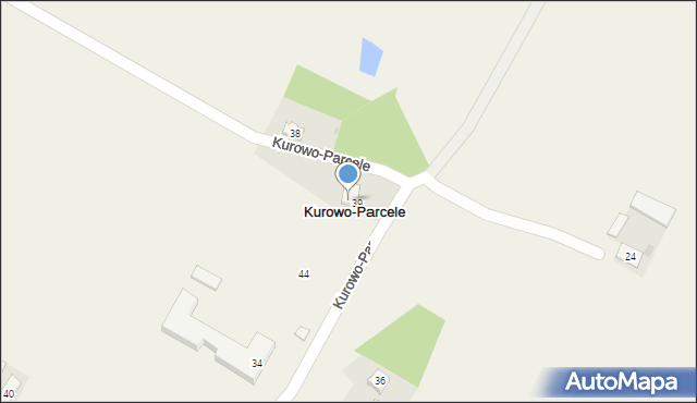 Kurowo-Parcele, Kurowo-Parcele, 39/2, mapa Kurowo-Parcele