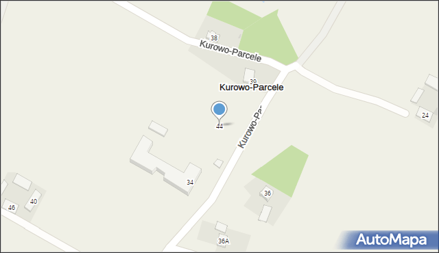 Kurowo-Parcele, Kurowo-Parcele, 44, mapa Kurowo-Parcele