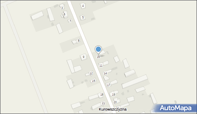 Kurowszczyzna, Kurowszczyzna, 10, mapa Kurowszczyzna