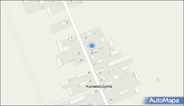 Kurowszczyzna, Kurowszczyzna, 14, mapa Kurowszczyzna