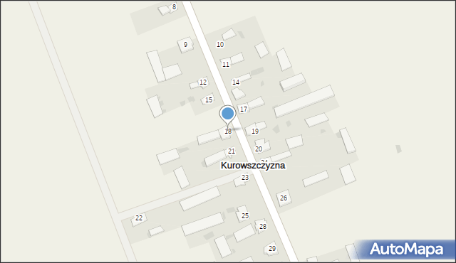 Kurowszczyzna, Kurowszczyzna, 18, mapa Kurowszczyzna