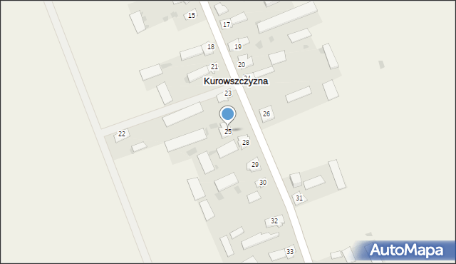 Kurowszczyzna, Kurowszczyzna, 25, mapa Kurowszczyzna