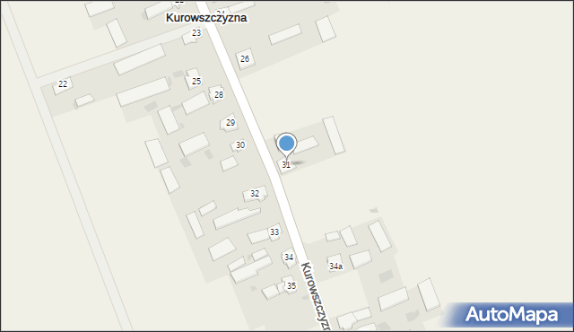 Kurowszczyzna, Kurowszczyzna, 31, mapa Kurowszczyzna