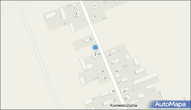 Kurowszczyzna, Kurowszczyzna, 9, mapa Kurowszczyzna