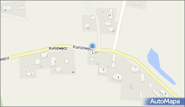 Kurozwęcz, Kurozwęcz, 4, mapa Kurozwęcz