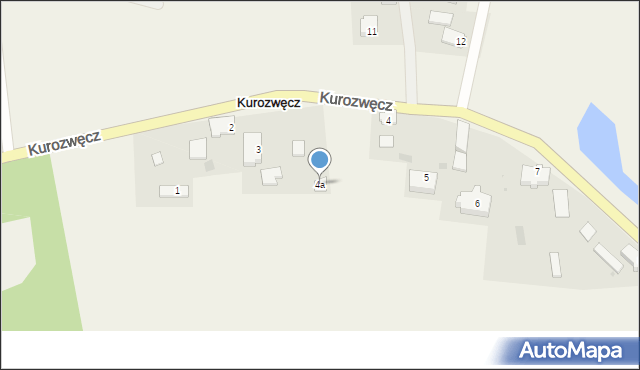 Kurozwęcz, Kurozwęcz, 4a, mapa Kurozwęcz