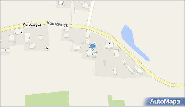 Kurozwęcz, Kurozwęcz, 6, mapa Kurozwęcz