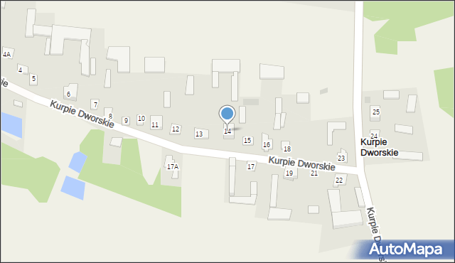 Kurpie Dworskie, Kurpie Dworskie, 14, mapa Kurpie Dworskie
