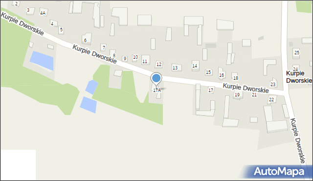 Kurpie Dworskie, Kurpie Dworskie, 17A, mapa Kurpie Dworskie