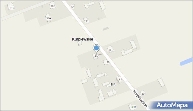 Kurpiewskie, Kurpiewskie, 34A, mapa Kurpiewskie