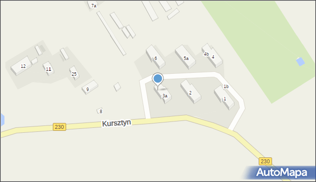 Kursztyn, Kursztyn, 3b, mapa Kursztyn