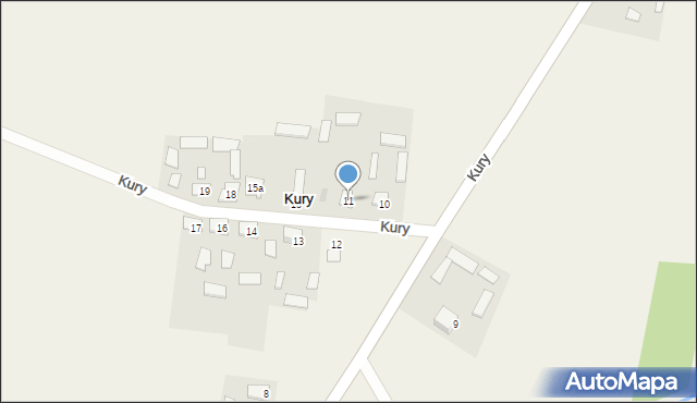 Kury, Kury, 11, mapa Kury