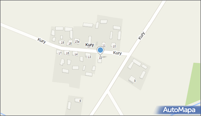 Kury, Kury, 12, mapa Kury